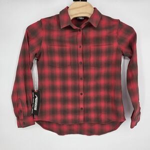 NWT Mountain Khakis Stevie Flannel Women Shirt Medium Red Plaid Outdoors Hiking